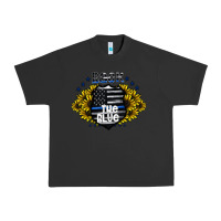 Pigment Black back the blue Urban Heavy Tee - CowhideDigitalArt