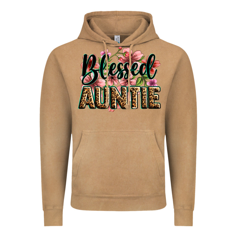 Flowers Blessed Auntie Vintage Hoodie by Zillion Design Studio | Teevron