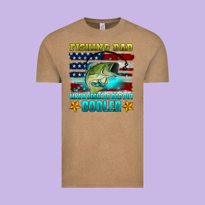 Fishing Dad Like A Regular Dad But Cooler Vintage Tee Designed By Hra Design Shop