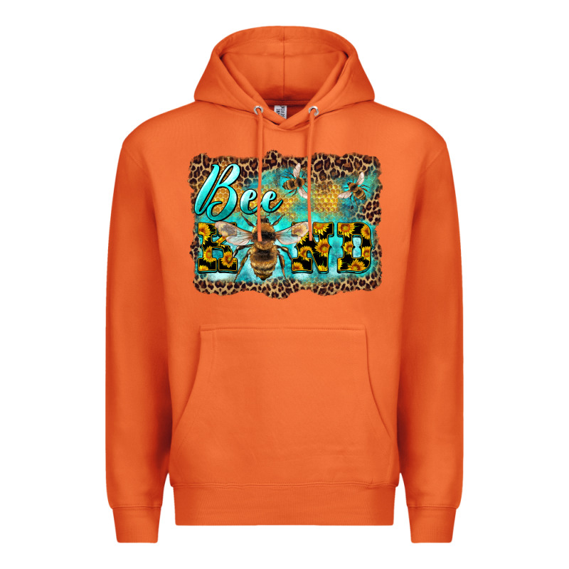 Bee Kind With Sunflower And Leopard Background Premium Hoodie by Artiststas | Teevron