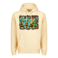 Pina Colada bee kind with sunflower and leopard background Premium Hoodie - Artiststas