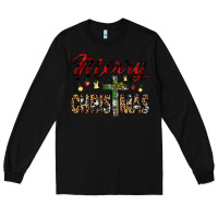 Black merry christmas Long Sleeve Tee - JahusDesignShop