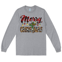 Heather Grey merry christmas Long Sleeve Tee - JahusDesignShop