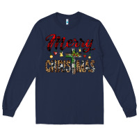 Navy merry christmas Long Sleeve Tee - JahusDesignShop