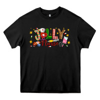 Black Christmas jolly nurse Heavy Core Tee - Artiststas