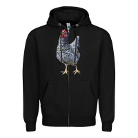 Black Dominique Chicken Zipper Hoodie - LillyAllenDesigns