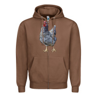Chestnut Dominique Chicken Zipper Hoodie - LillyAllenDesigns