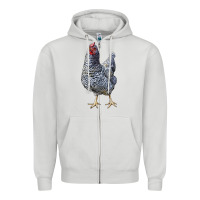 Dove Grey Dominique Chicken Zipper Hoodie - LillyAllenDesigns