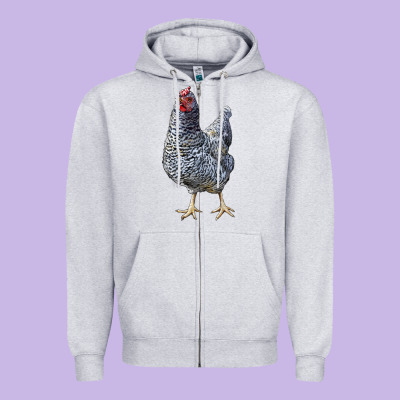 Dominique Chicken Zipper Hoodie Designed By Lillyallendesigns