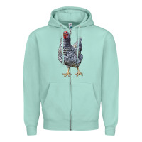 Seafoam Dominique Chicken Zipper Hoodie - LillyAllenDesigns