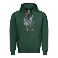 Sports Green Dominique Chicken Zipper Hoodie - LillyAllenDesigns
