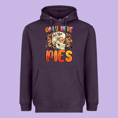 Only Here For The Pies Heavyweight Hoodie Designed By Maliassmallbusiness
