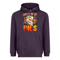 Plum only here for the pies Heavyweight Hoodie - MaliasSmallBusiness