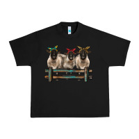 Black 3 sheeps suffolk ewe with bandanas and fence Urban Heavy Tee - BarkalooDesign