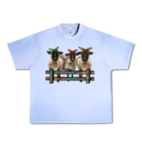 Grape Ice 3 sheeps suffolk ewe with bandanas and fence Urban Heavy Tee - BarkalooDesign