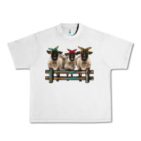 Lunar Rock 3 sheeps suffolk ewe with bandanas and fence Urban Heavy Tee - BarkalooDesign