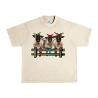 3 Sheeps Suffolk Ewe With Bandanas And Fence Urban Heavy Tee | Teevron