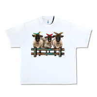 White 3 sheeps suffolk ewe with bandanas and fence Urban Heavy Tee - BarkalooDesign
