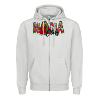 Dove Grey nana claus lady of guadalupe Zipper Hoodie - Jasminsmagicworld