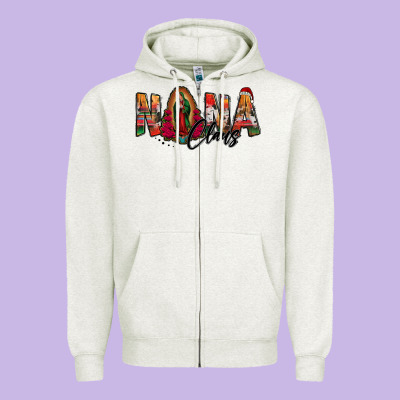 Nana Claus Lady Of Guadalupe Zipper Hoodie Designed By Jasminsmagicworld