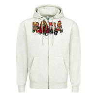 Oatmeal Heather nana claus lady of guadalupe Zipper Hoodie - Jasminsmagicworld