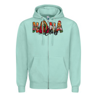 Seafoam nana claus lady of guadalupe Zipper Hoodie - Jasminsmagicworld