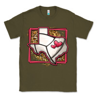 Army Green leopard volleyball texas map Classic Tee - Jasminsmagicworld