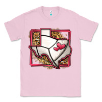 Bubblegum Pink leopard volleyball texas map Classic Tee - Jasminsmagicworld