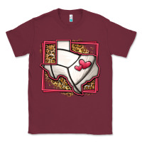 Burgundy leopard volleyball texas map Classic Tee - Jasminsmagicworld