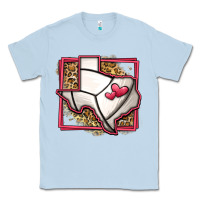 Dusty Blue leopard volleyball texas map Classic Tee - Jasminsmagicworld