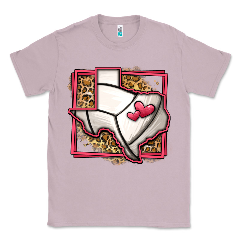 Leopard Volleyball Texas Map Classic Tee by Jasminsmagicworld | Teevron