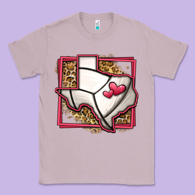 Leopard Volleyball Texas Map Classic Tee Designed By Jasminsmagicworld