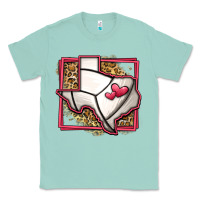 Seafoam leopard volleyball texas map Classic Tee - Jasminsmagicworld