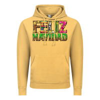 Vintage Mustard feliz navidad with pattern Vintage Hoodie - texasbilliewilder