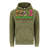 Vintage Olive feliz navidad with pattern Vintage Hoodie - texasbilliewilder
