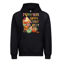 Black Pumpkin spice livin' my best life Urban Hoodie - NancyCooperArtShop