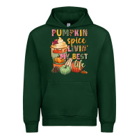 Forest Green Pumpkin spice livin' my best life Urban Hoodie - NancyCooperArtShop