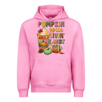 Fuchsia Pink Pumpkin spice livin' my best life Urban Hoodie - NancyCooperArtShop