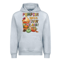 Heather Grey Pumpkin spice livin' my best life Urban Hoodie - NancyCooperArtShop