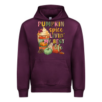 Mauve Wine Pumpkin spice livin' my best life Urban Hoodie - NancyCooperArtShop