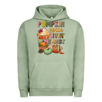 Pigment Oil Green Pumpkin spice livin' my best life Urban Hoodie - NancyCooperArtShop