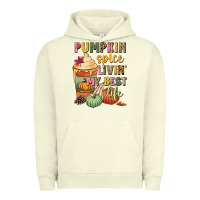 Pigment Pistachio Pumpkin spice livin' my best life Urban Hoodie - NancyCooperArtShop