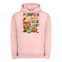 Pigment Salmon Pumpkin spice livin' my best life Urban Hoodie - NancyCooperArtShop