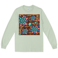Matcha 4th of july turquoise gemstone seamless pattern Long Sleeve Tee - BundleAndBundleShop