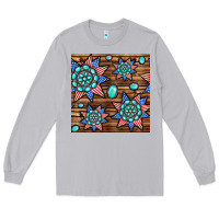Moon Dust 4th of july turquoise gemstone seamless pattern Long Sleeve Tee - BundleAndBundleShop
