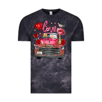 Cloud Black valentine's day truck love bird letter Vintage Tee - FaDigitalArtStudio