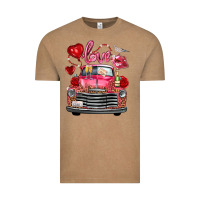 Vintage Coffee valentine's day truck love bird letter Vintage Tee - FaDigitalArtStudio