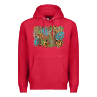 Cardinal horseshoe leopard gemstone cactus background Premium Hoodie - AdoDesignShop