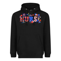 Black 4th of july nurse Heavyweight Hoodie - NancyCooperArtShop