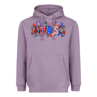 Lavender 4th of july nurse Heavyweight Hoodie - NancyCooperArtShop